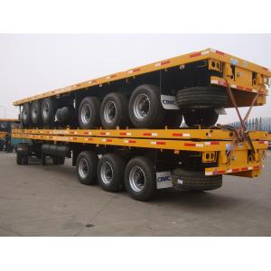 China low price 3 axles 40ft container flatbed semi trailer with container locks on sale