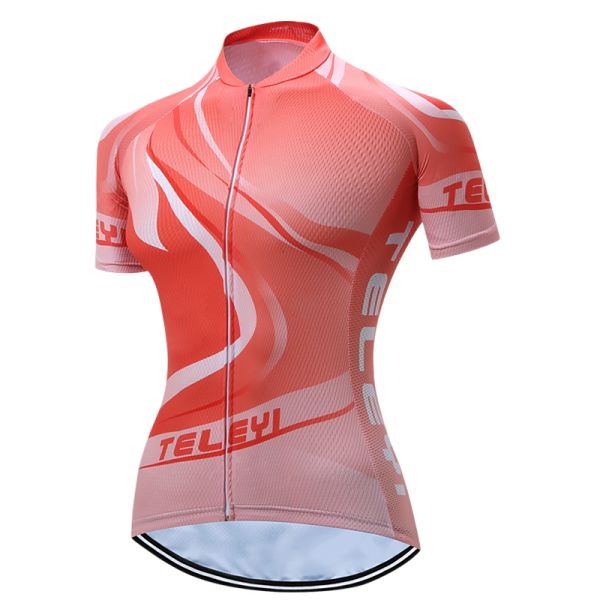 Female Mountain Bike Riding Jersey Short sleeved Cycling Gravel Jersey
