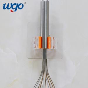 Self Adhesive Mounting Mop Gripper , Broom Mop Holder Wall Mounted