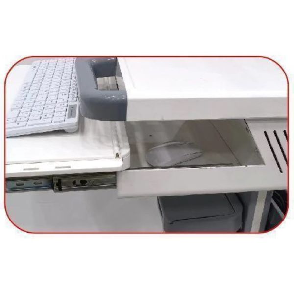 Wirless Medical Workstation Trolley ABS Treatment Hospital Crash Carts for Nusring