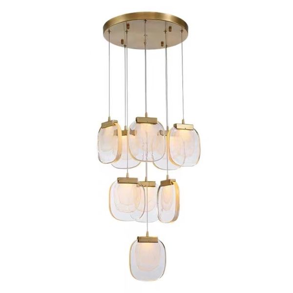 Modern Hotel Lobby Villa Decoration Pendant Light Custom Large Project Luxury LED Crystal Chandelier