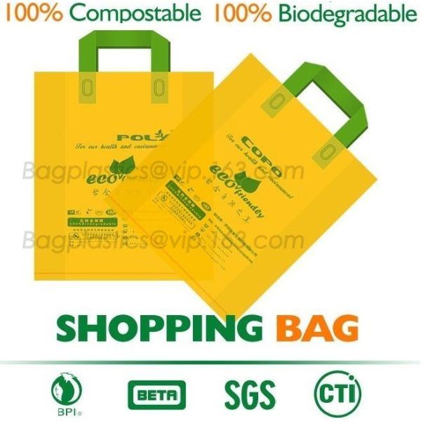 64 Gallon compostable trash bag biodegradable garbage bag, 0.9 Mil, 47"W x 60"H,cornstarch made 100% eco friendly direct