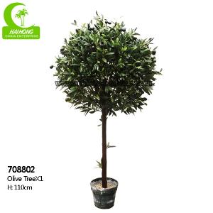 Quality Anti Aging 110cm High Artificial Foliage Tree , Olive Tree Faux Plant Realistic for sale