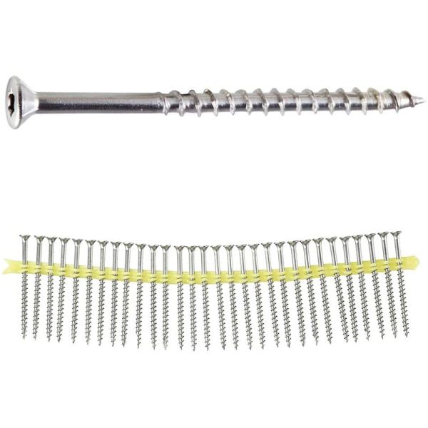 T-25 Drive 316 Stainless Steel Deck Screws Dock #10 X 3inch Collated 75mm