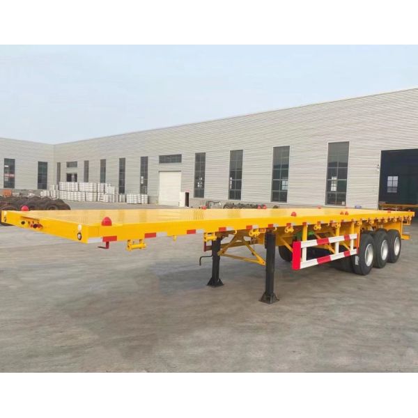 20FT 40FT Flatbed Semi Trailer for Transport Container Utility Trailer for Sale