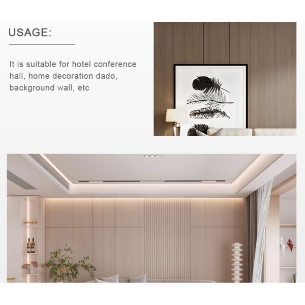 Decorative bamboo charcoal board  PVC Wall Panels Manufacture Wood Panels Decor Interior