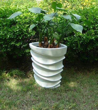 Modern Fiberglass Flower Pots For Indoor Outdoor Home Garden Decoration