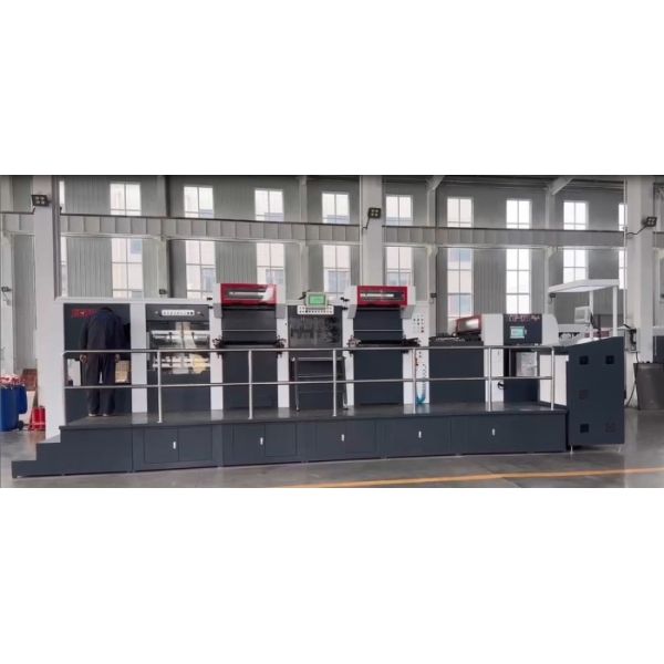 Double Unit Automatic Hot Foil Stamping Machine Hot Embossing And Die-Cutting And Stripping For Packing Paper And Puzzle