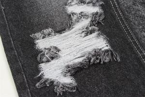 Quality 11.5 Oz 100 Cotton Denim Fabric Sulfur Black Textile For Man Woman Jeans Material for sale