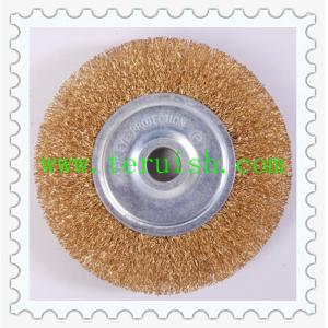 Quality Crimped Wire Hole Flat Wheel Brushes TR101 for sale