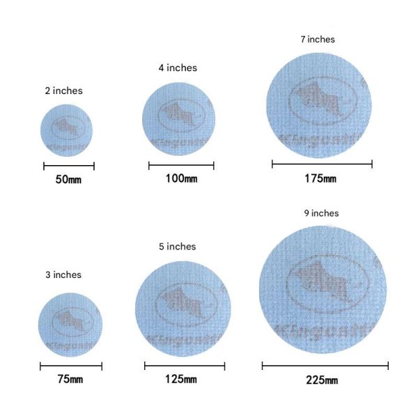 Boben Aluminum Oxide Red Sanding Pad 4''-16'' with Hook and Loop Multi-purpose Sanding Tool for Wood Metal PlasticSurfaceSanding