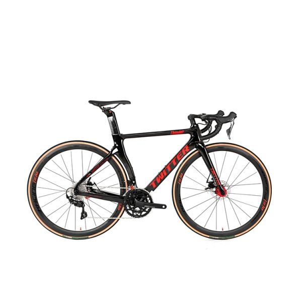 Frame Carbon Road Bike Twitter 700c 25c Carbon Fiber Frame Roadbike 22 Speed Bicycle for Men Shimano Groupset Wheel Size 700c