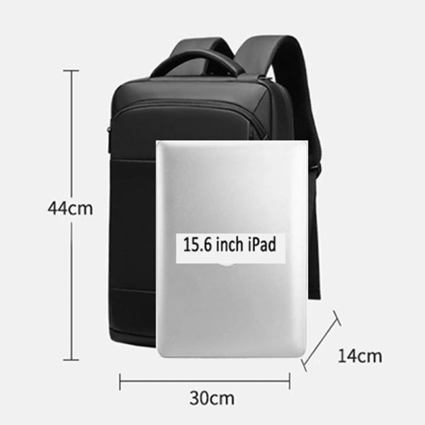 Large Capacity Work Computer Backpack , Unisex Nylon Business Laptop Rucksack