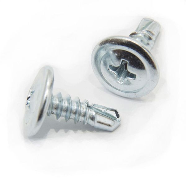 M4.2x13mm Galvanized Self Drilling Screws Wafer Head Phillip Zinc Plated Tornillo