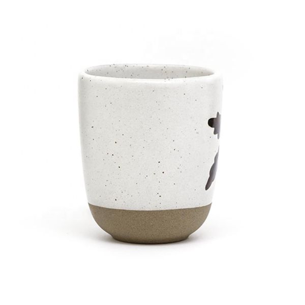 Ceramic Coffee Cup Handmade Harvest Coffee Mug Stoneware Mugs Gift 3D Silk Print Five Leaves