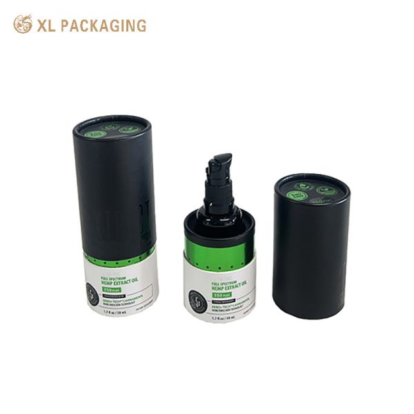 XL Packaging Custom Packaging Box Custom Printed Essential Oil Paper Tube White Black 30 ml Essential Oil Paper Tube Packaging