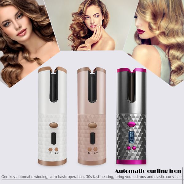 PTC Ceramic Coating Rechargeable Wireless Hair Curler