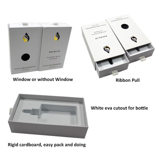 White Attar Bottle Box Perfume Case Bottle Packaging Parfum Beauty Box Custom