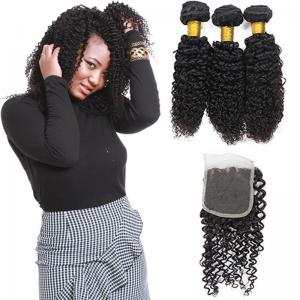 Quality Genuine Raw Peruvian Human Hair Extensions , Peruvian Virgin Hair With Closure for sale